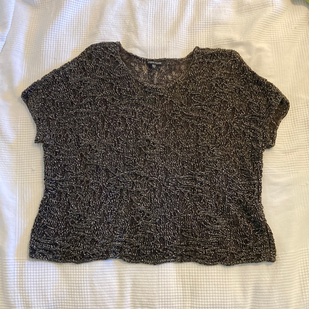 Eileen Fisher cropped boxy sweater